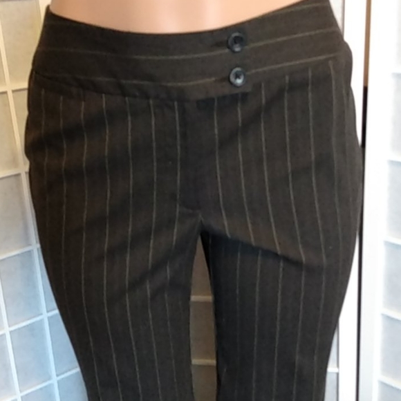 Chico’s Gray Pinstripe Dress Pants Women’s 0 Short Bootcut Career Work - Picture 9 of 10